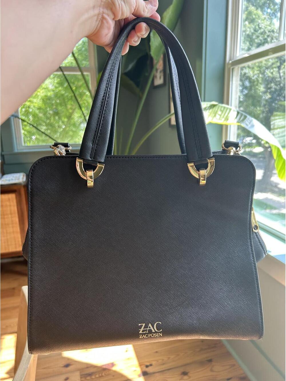 Zac Posen Black Purse with Gold Hardware New Without Tags